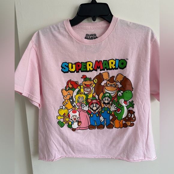 Nintendo Super Mario Pink Crop Top - Picture 2 of 10